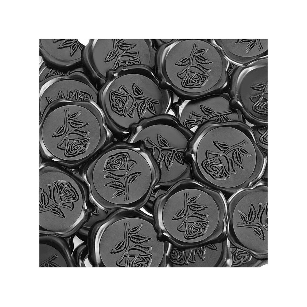 50Pcs Rose Wax Seal Stickers, Wedding Invitation Envelope Stickers